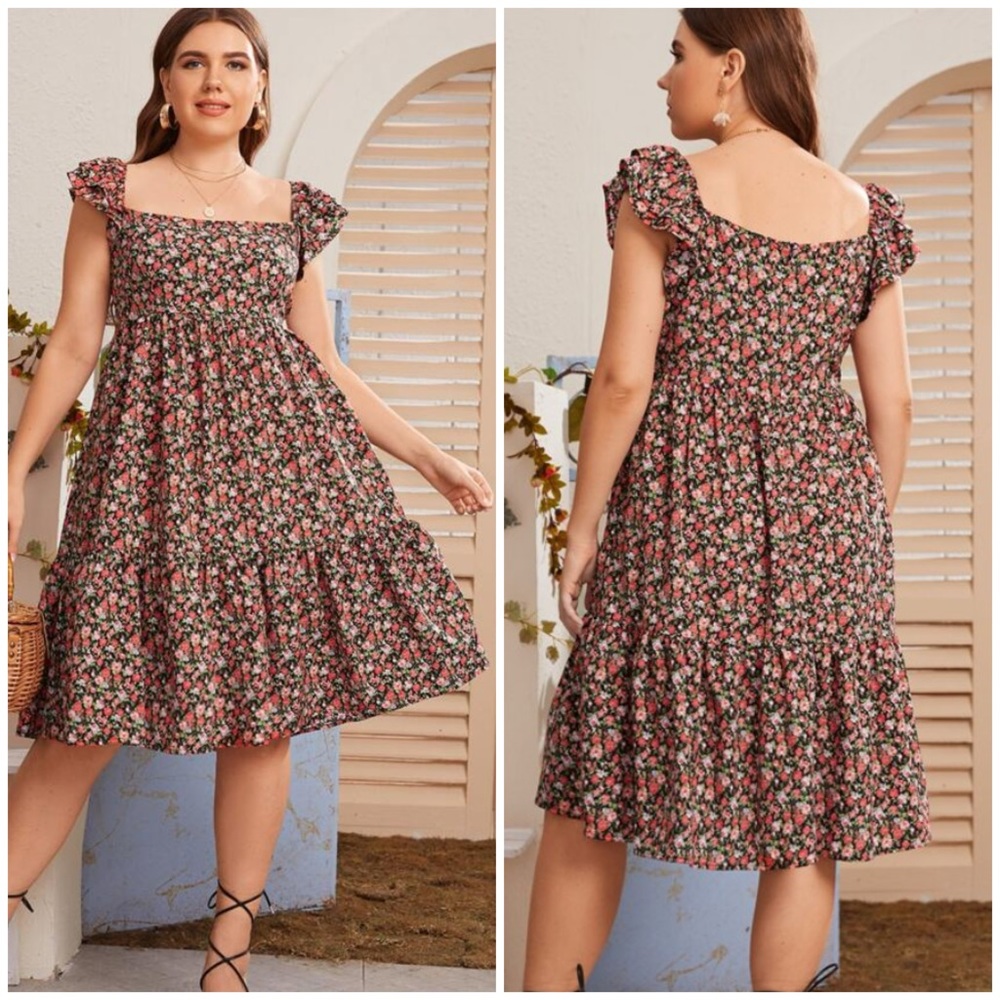 3/$20! Floral Empire-Waist Dress